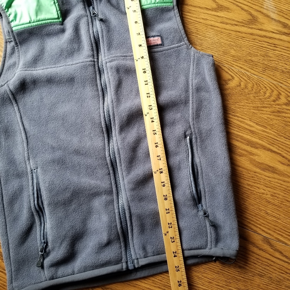 Vineyard Vines Mens Shep Fleece Vest Blue Green Preppy - Picture 16 of 16